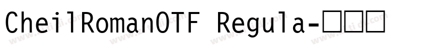 CheilRomanOTF Regula字体转换